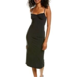 DANIELLE BERNSTEIN WOMEN'S MIDI SLIP DRESS IN BLACK SIZE XS